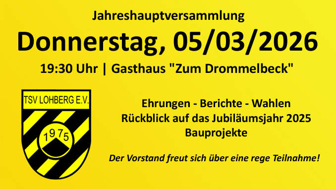 Jahreshauptversammlung 2026 @ Gasthaus Zum Drommelbeck